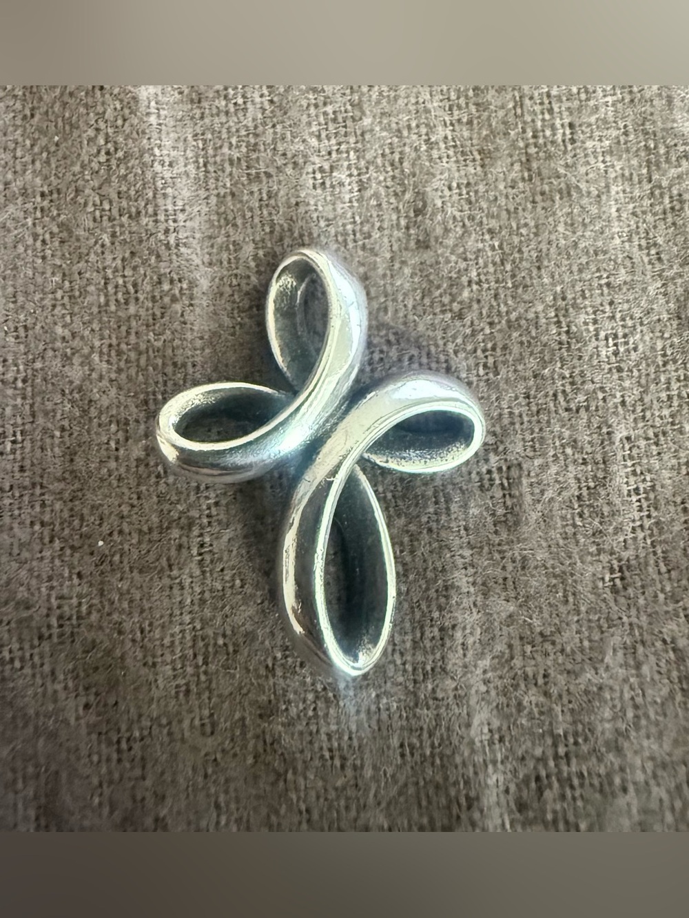 James Avery Retired Sterling Silver Eternal Ribbon Cross Pendant